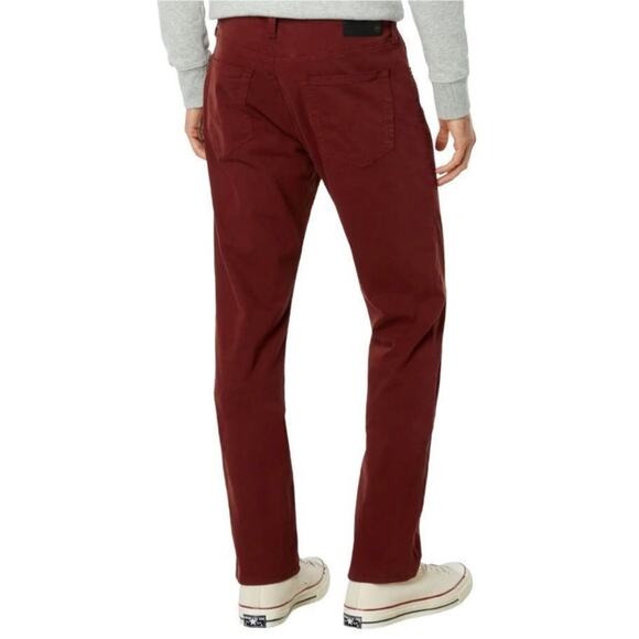 NWT New AG Adriano Goldschmied Red Everett Slim Straight Jean Size 31 x 33 - Picture 2 of 8